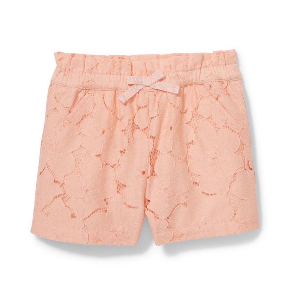Janie and Jack 3-6 month baby girl peach lace short